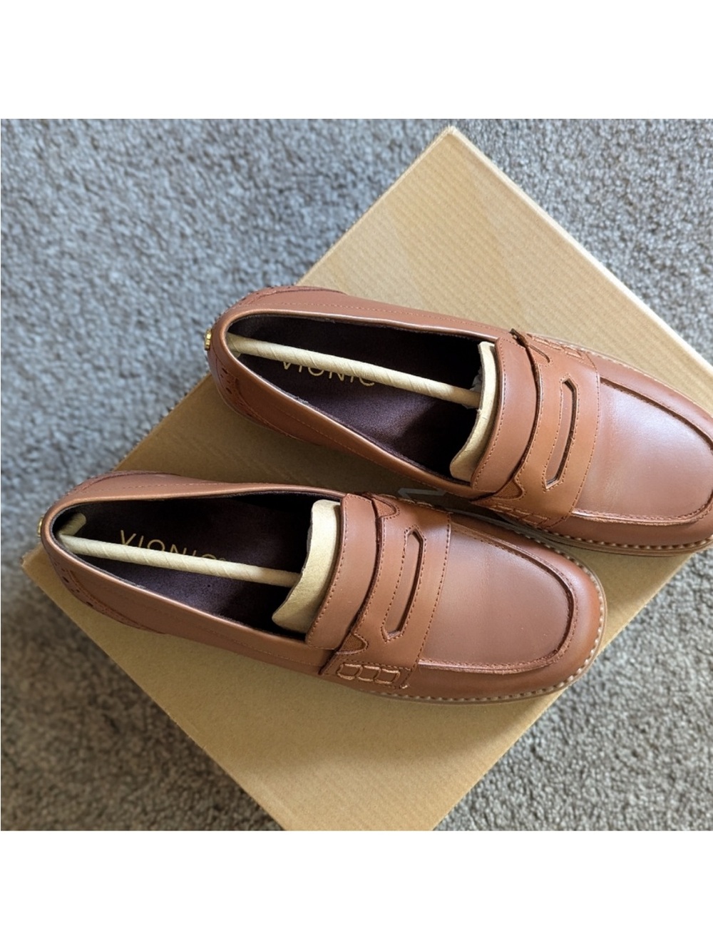 Vionic Leather Penny Loafers - Picture 4 of 12